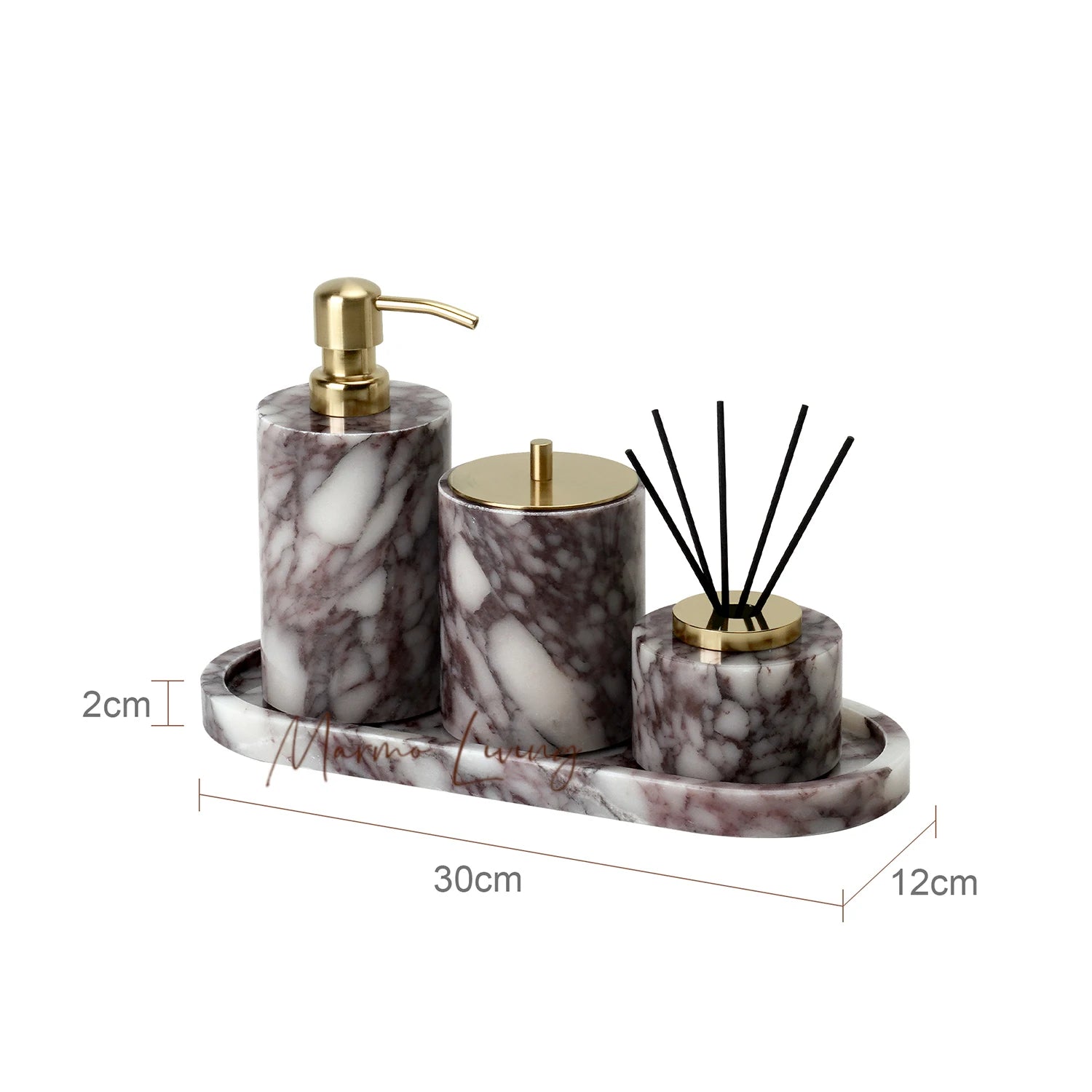 Calacatta Viola Bath Set