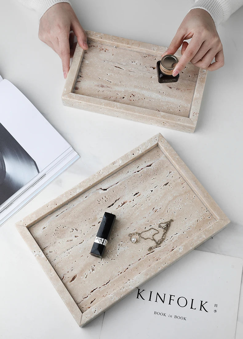 Travertine Display Tray