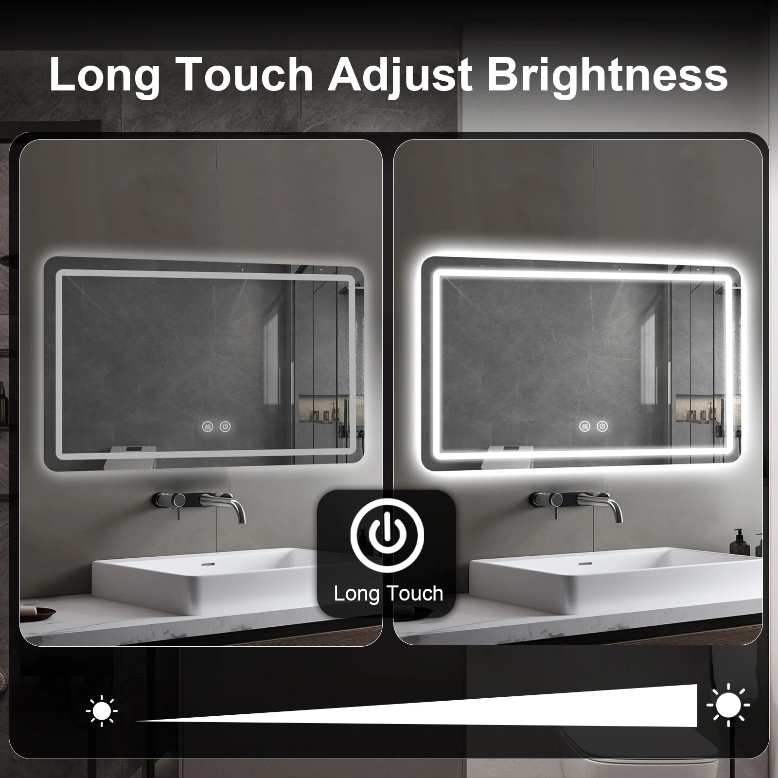 Dimmable LED Bathroom Mirror