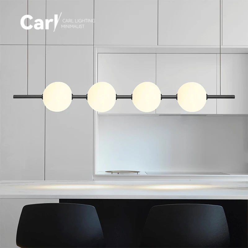 Minimalist Cement Linear Pendant Light