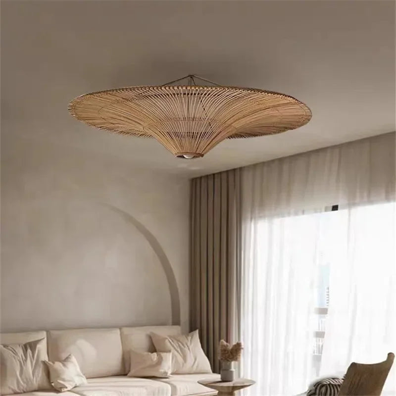 Wabi-Sabi Rattan Pendant Lamp