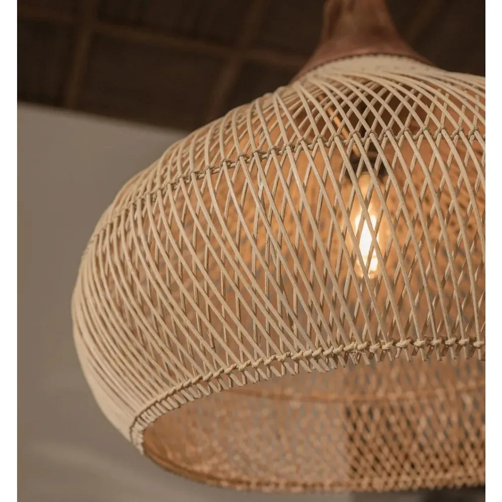Wabi-Sabi Rattan Pendant Chandelier