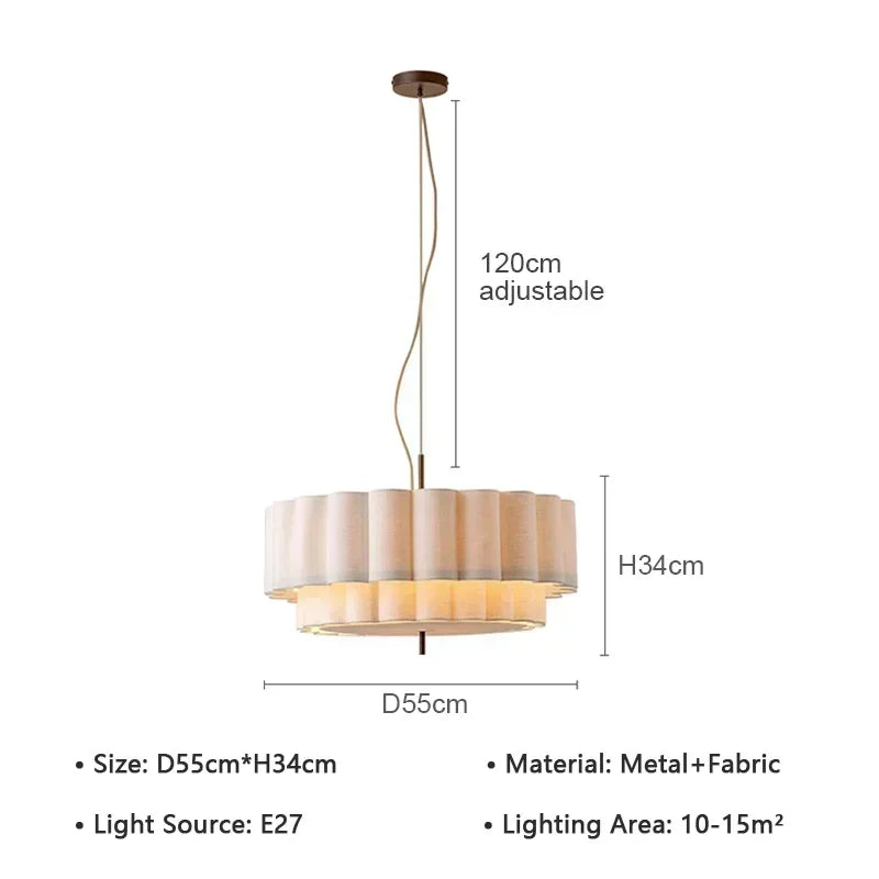 Wabi-Sabi Fabric Pendant Chandelier