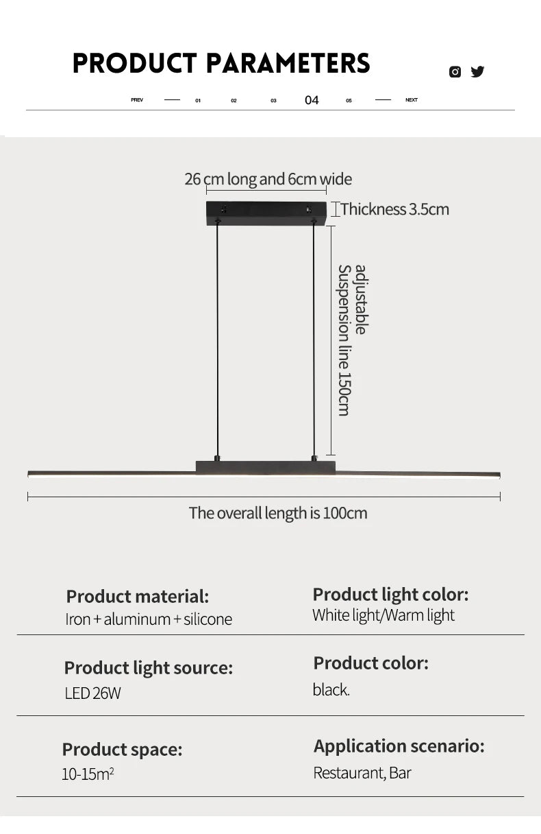 Minimalist Kitchen Pendant Light