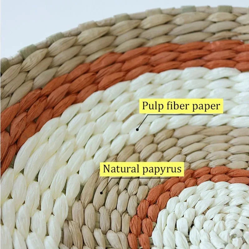 Rustic Round Natural Woven Wall Hanging