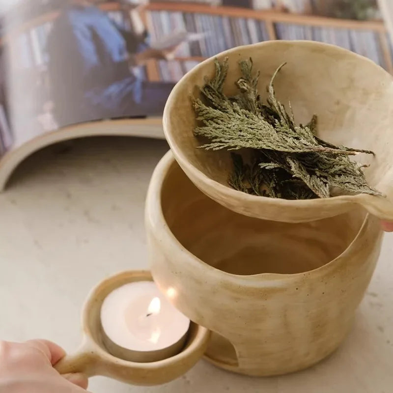 Wabi-Sabi Ceramic Incense Burner