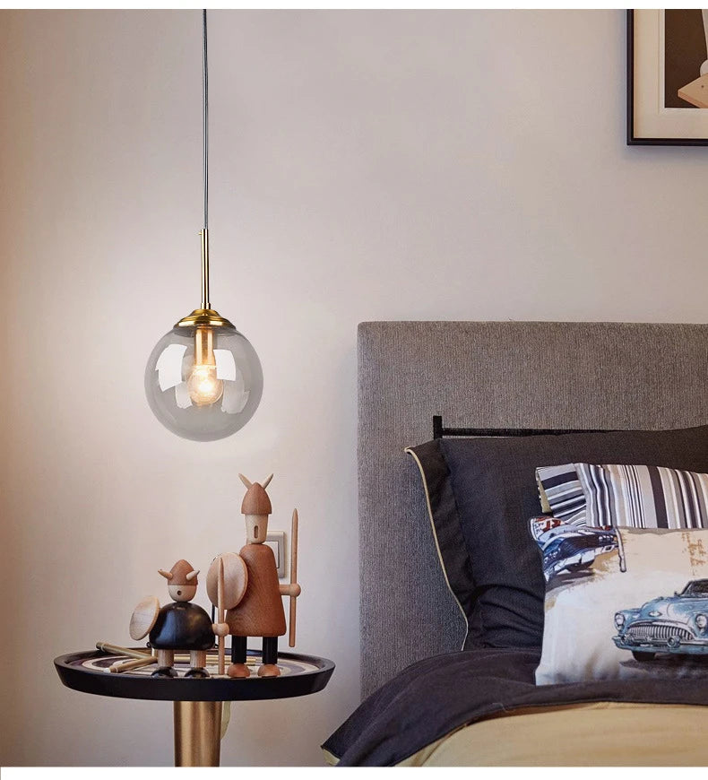 Modern Metal & Glass Chandelier