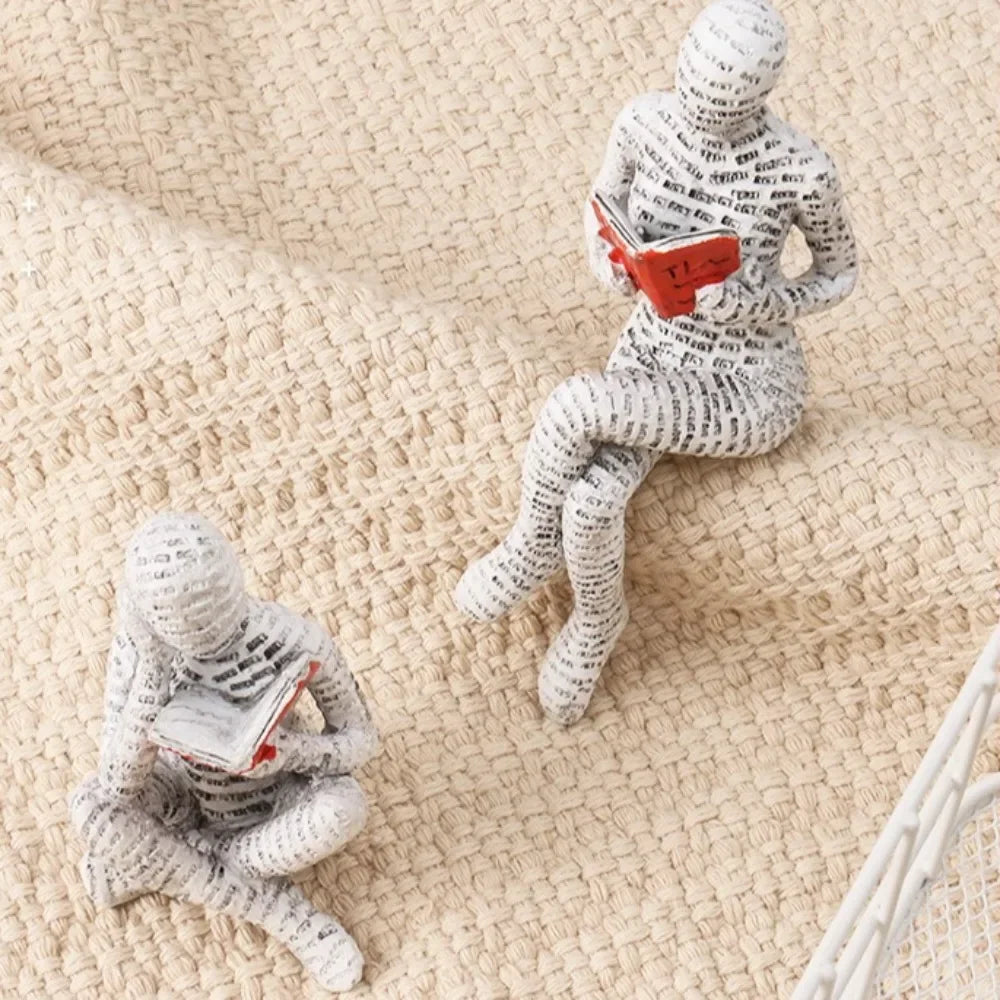 Abstract Reading Figurine