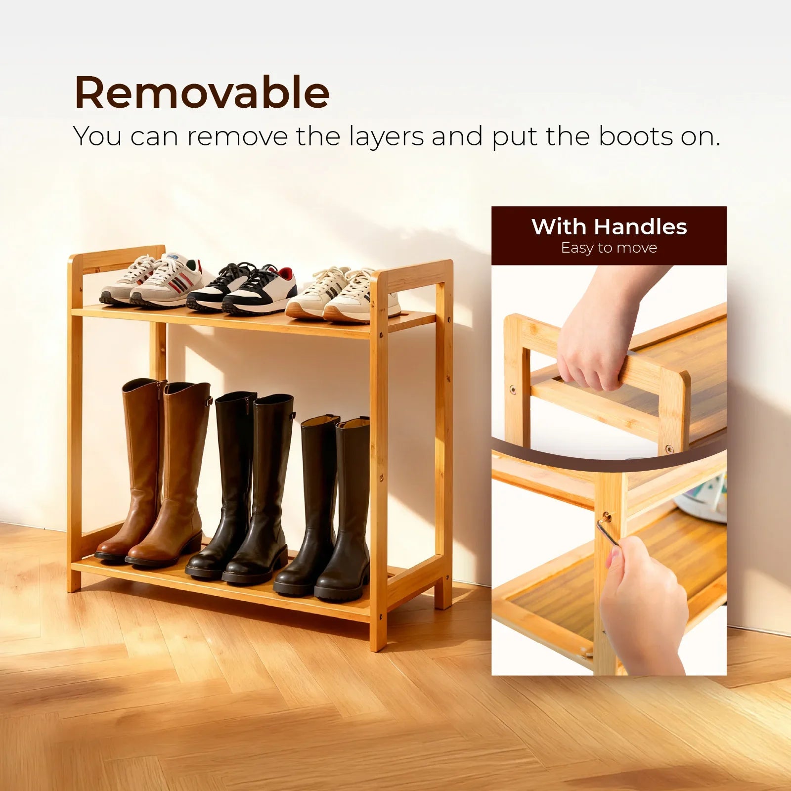 Bamboo Shoe Rack