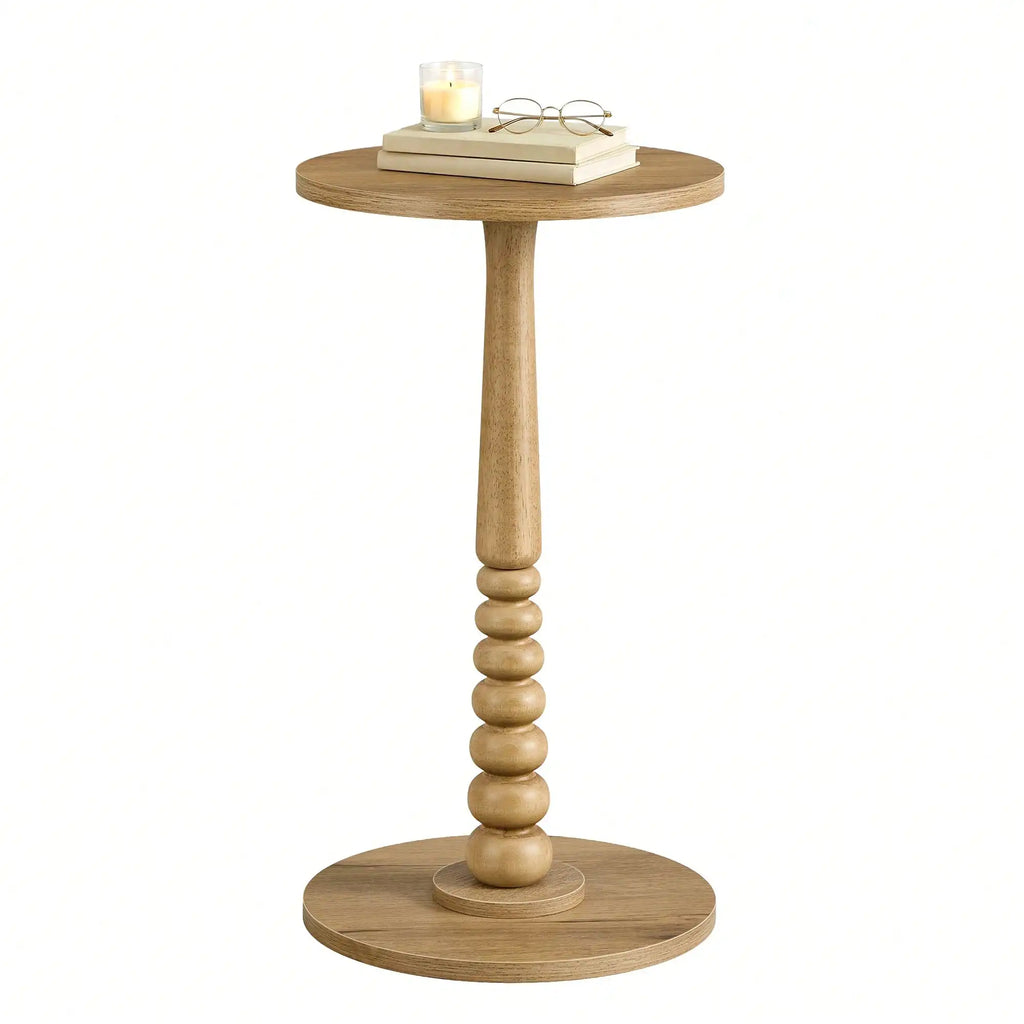Round Wood Side Table