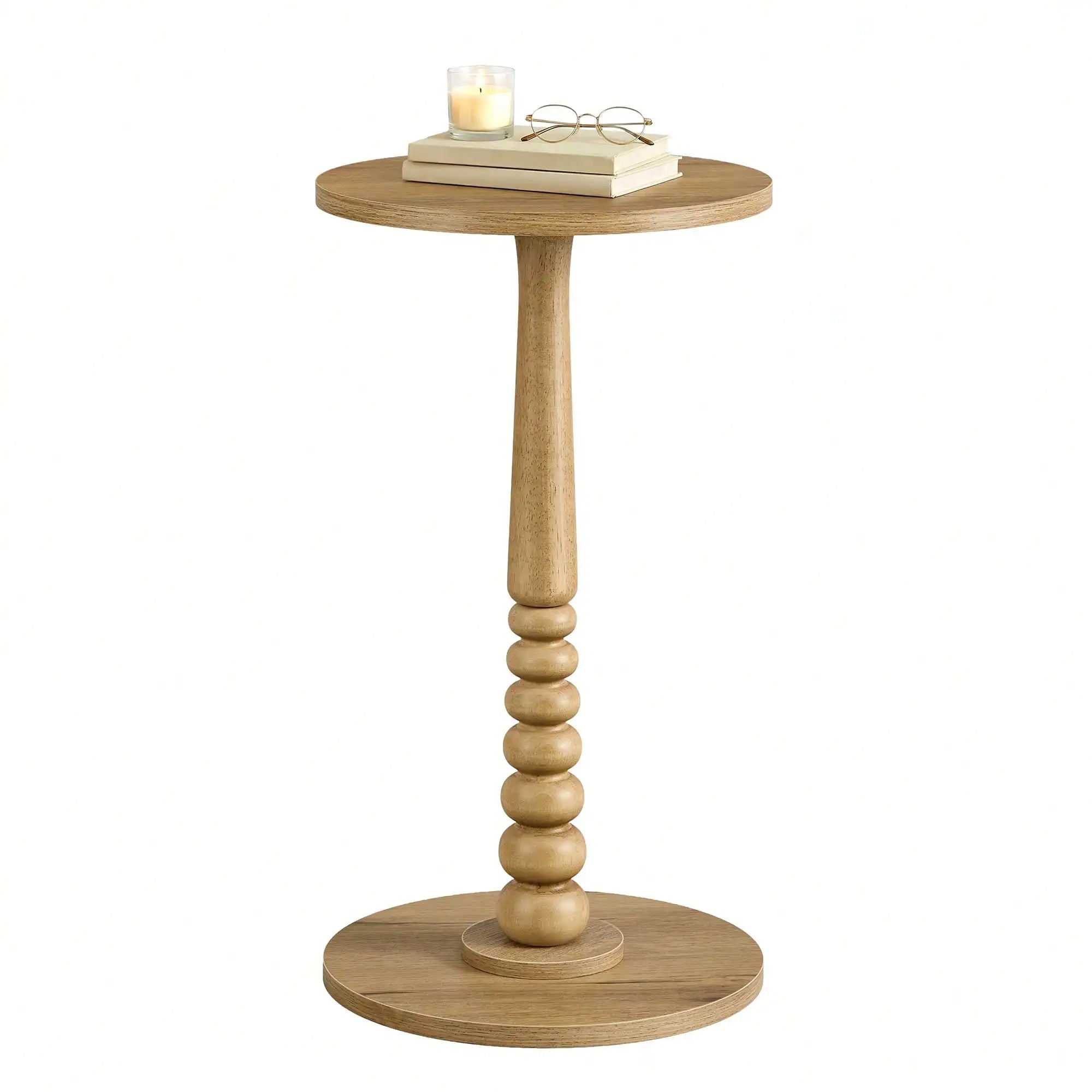 Round Wood Side Table