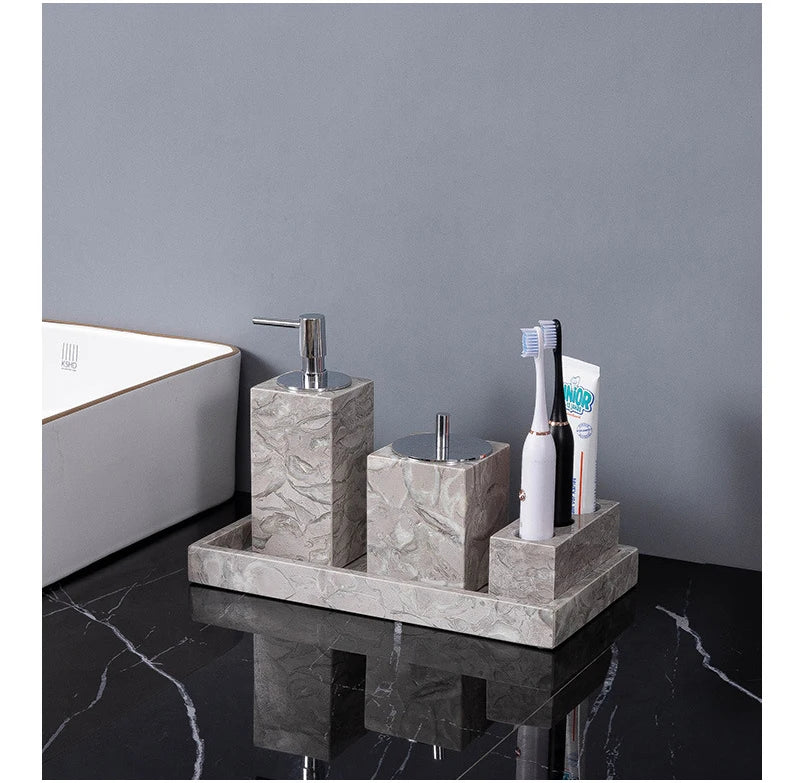 Elegant Marble Bathroom Set
