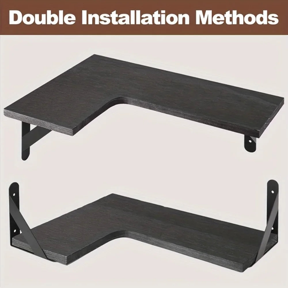 Floating Corner Wall Shelf