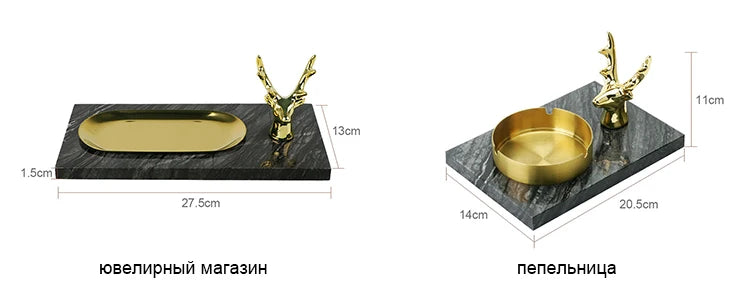 Black Marble Bath Accessory Set
