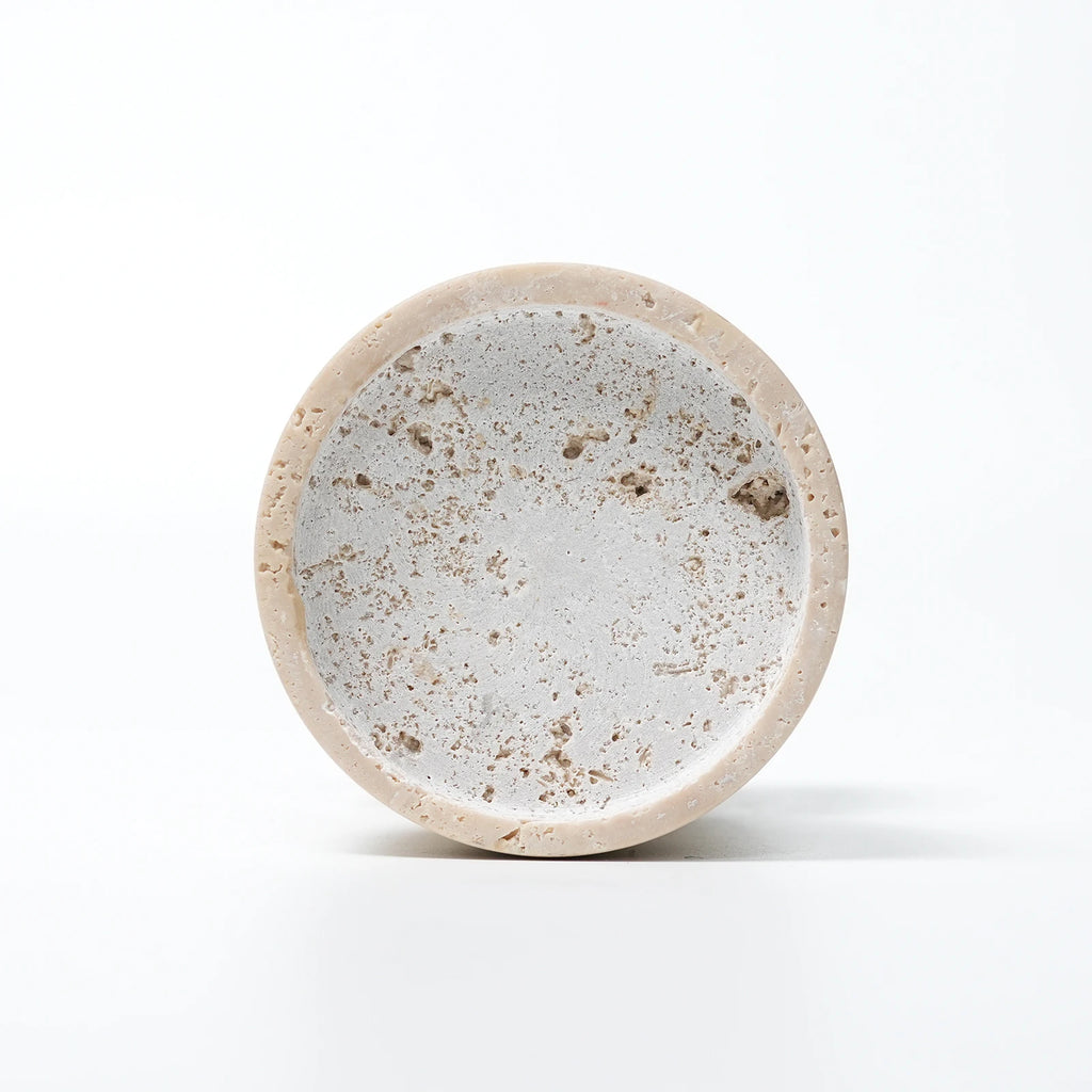 Retro Travertine Candlestick