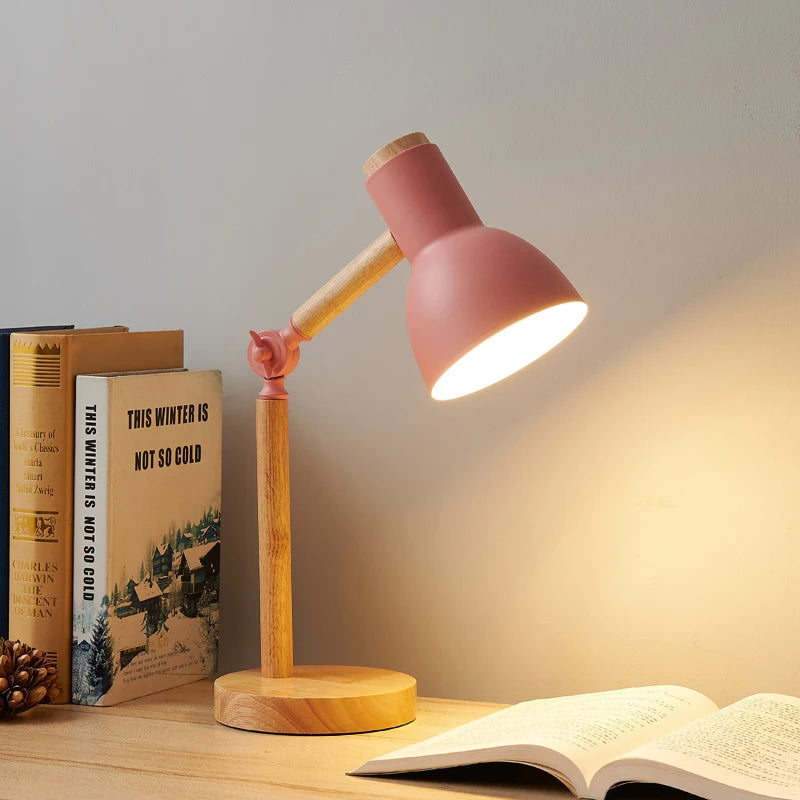 Nordic Wood Bedside Lamp