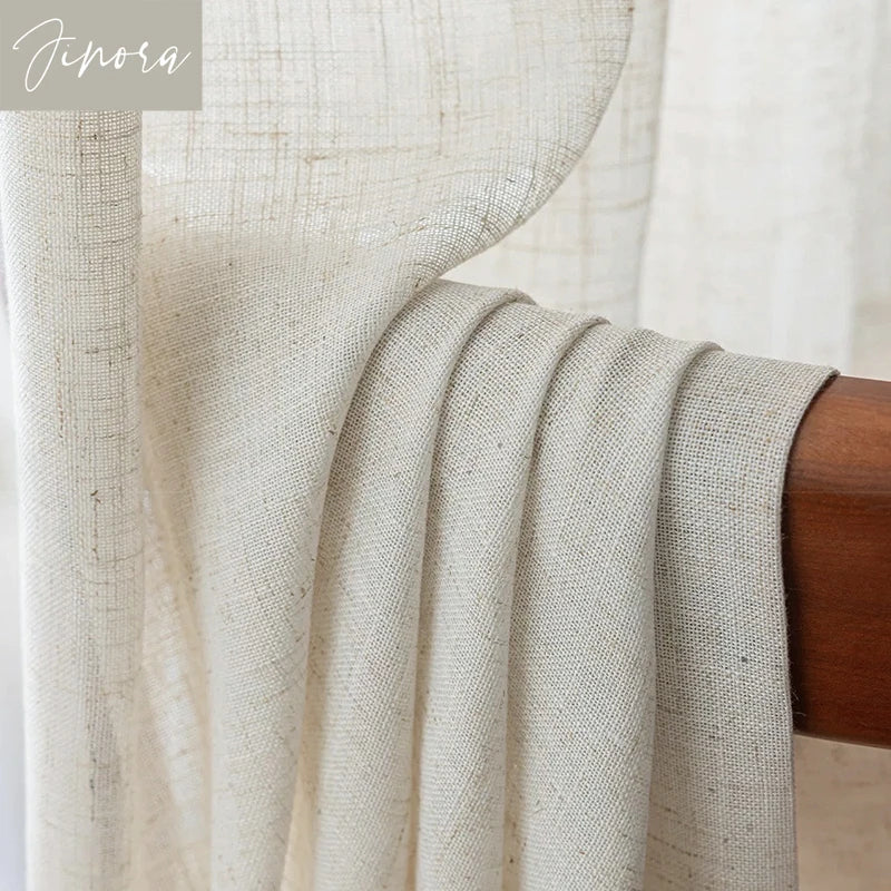Modern Cotton-Linen Sheer Curtains
