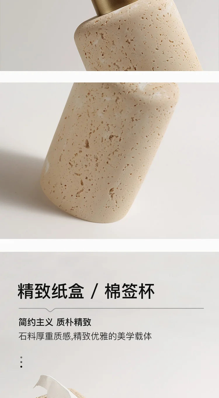 Travertine Bathroom Wash Set