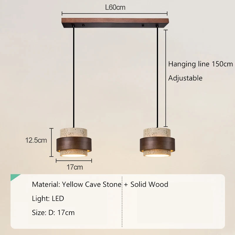 Wabi-Sabi Stone Pendant Chandelier