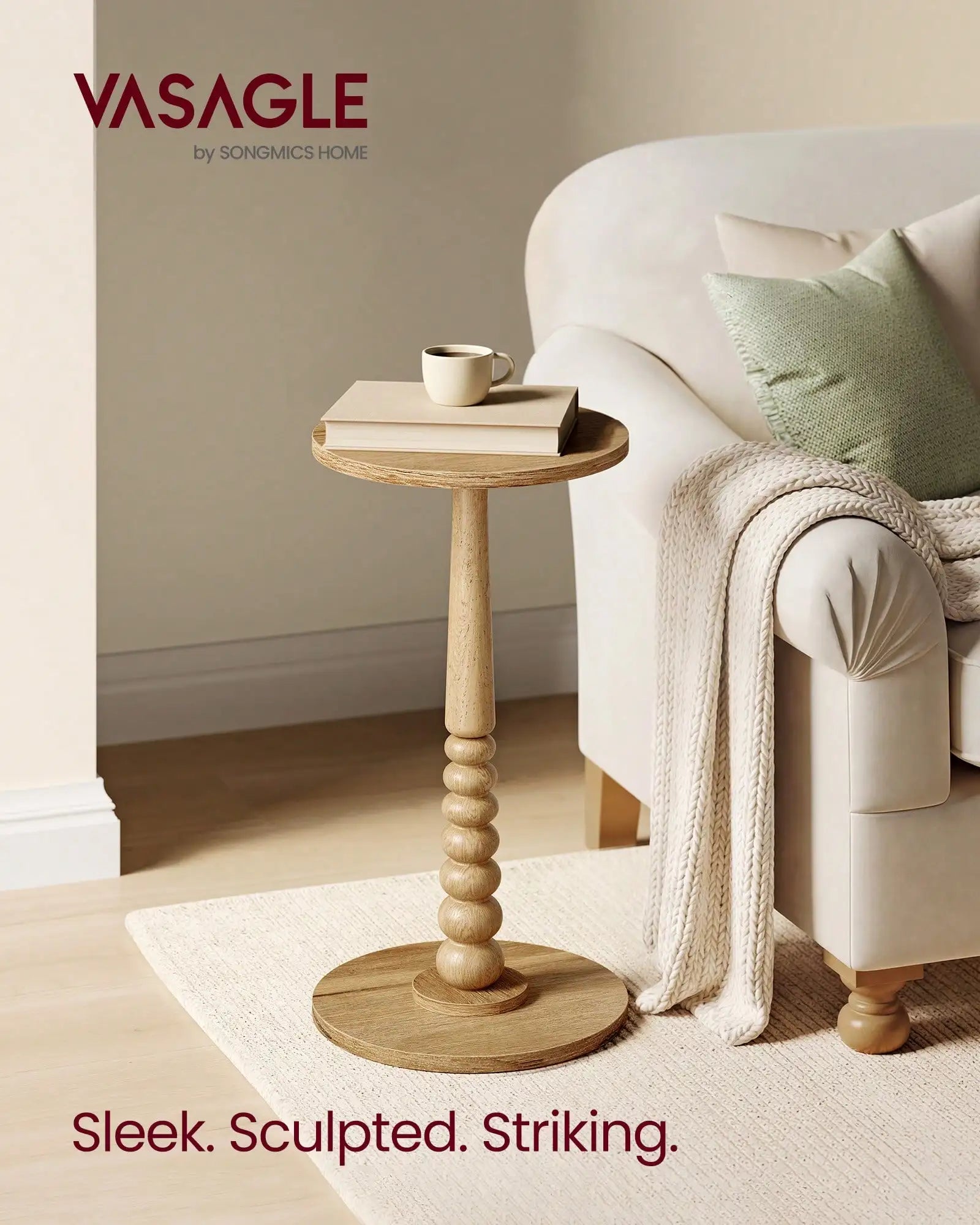 Round Wood Side Table