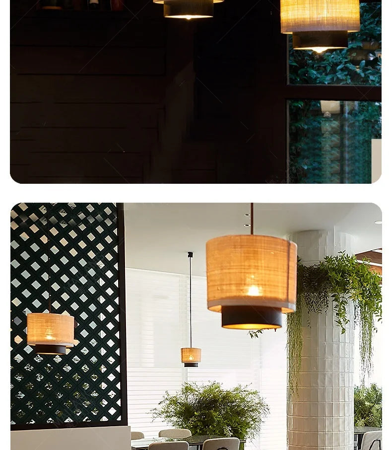 Wabi-Sabi Fabric Pendant Chandelier