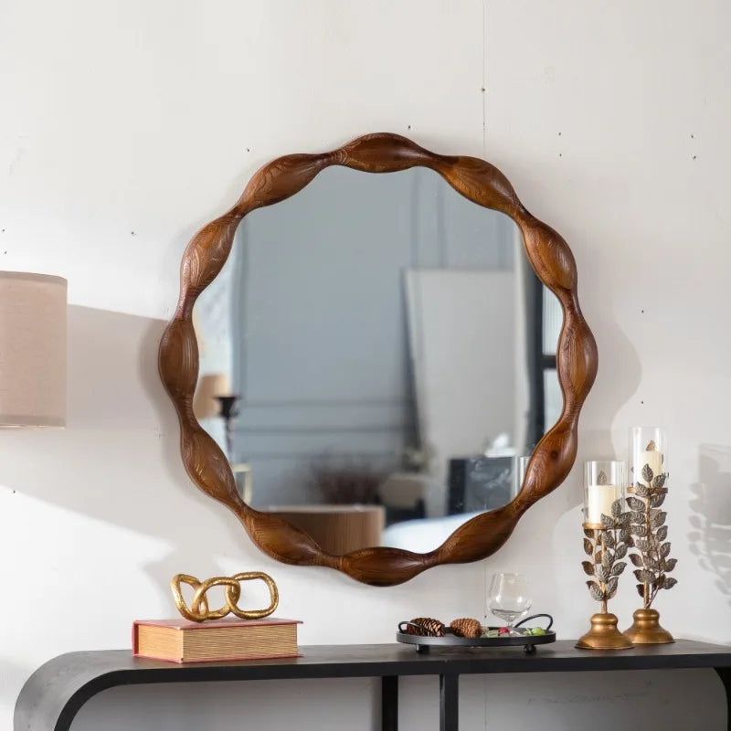Rustic Asymmetrical Natural Wall Mirror