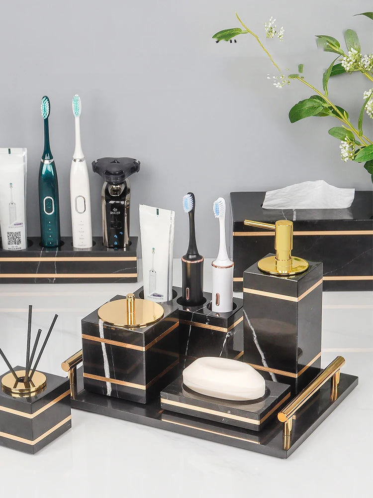 Nero Marquina Bathroom Set