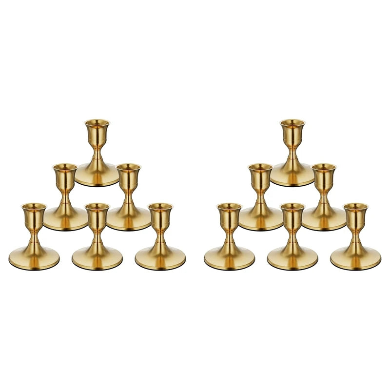 Vintage Brass Candlestick (12-Piece Set)