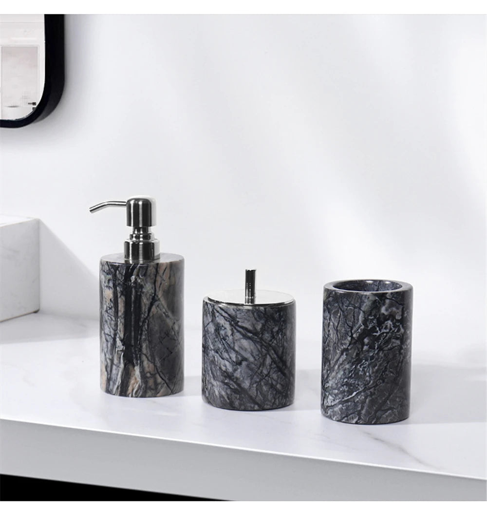 Grey Marble Bathroom Set