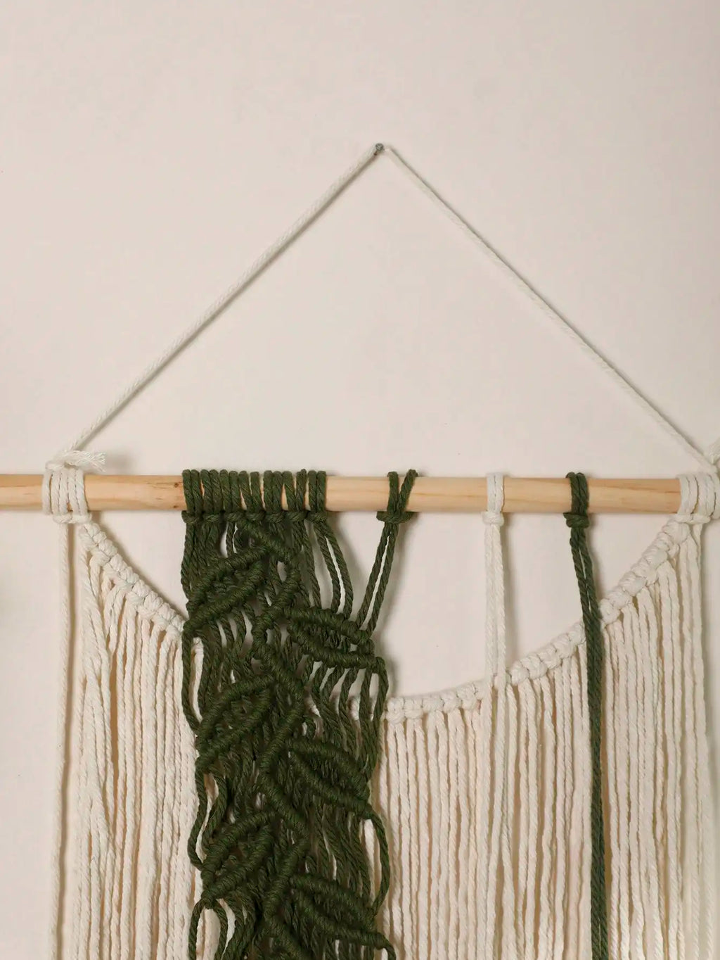 Beaded Leaf Macrame Hanging