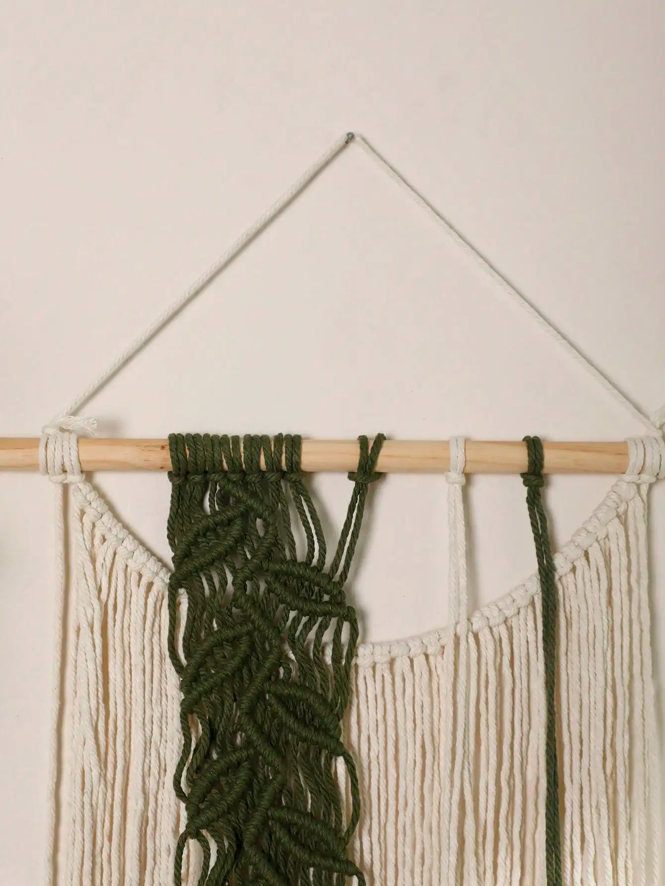 Beaded Leaf Macrame Hanging