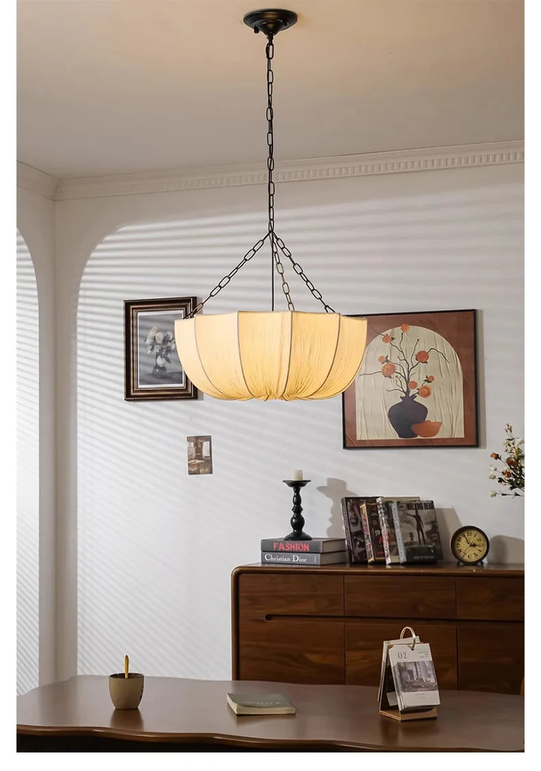 Wabi-Sabi Fabric Pendant Chandelier