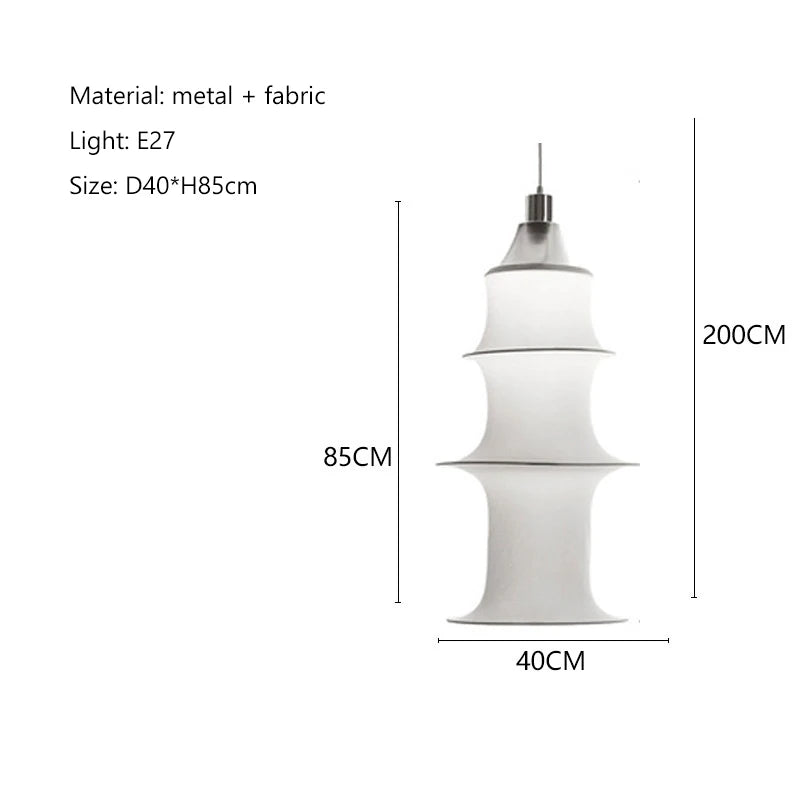 Wabi-Sabi Fabric Pendant Chandelier
