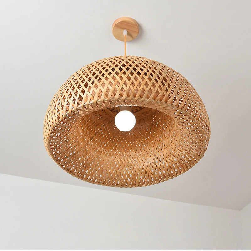 Retro Rattan Pendant Chandelier