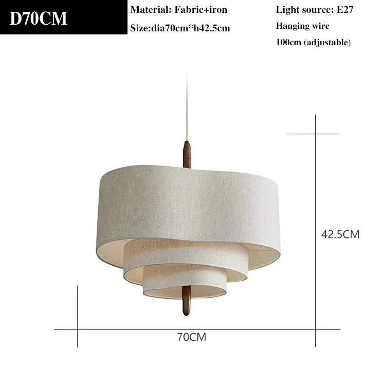 Wabi-Sabi Fabric Pendant Chandelier