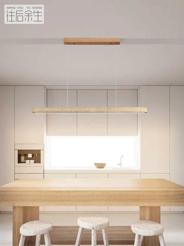Wabi-Sabi Stone Linear Pendant Light