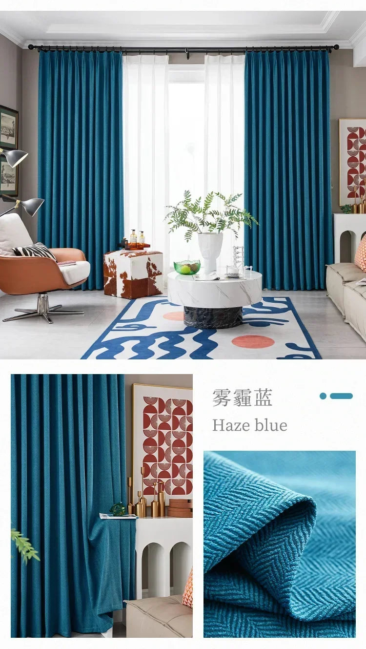 Modern Chenille Blackout Curtains