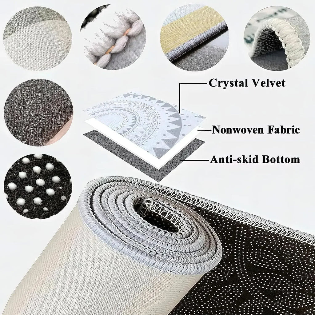 Washable Neutral Area Rug