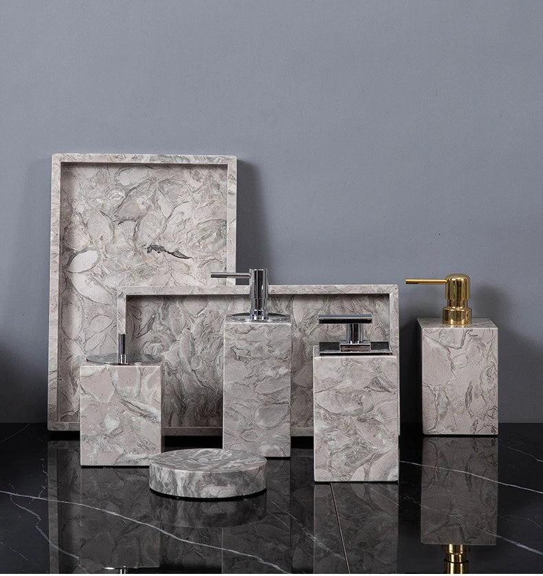 Elegant Marble Bathroom Set