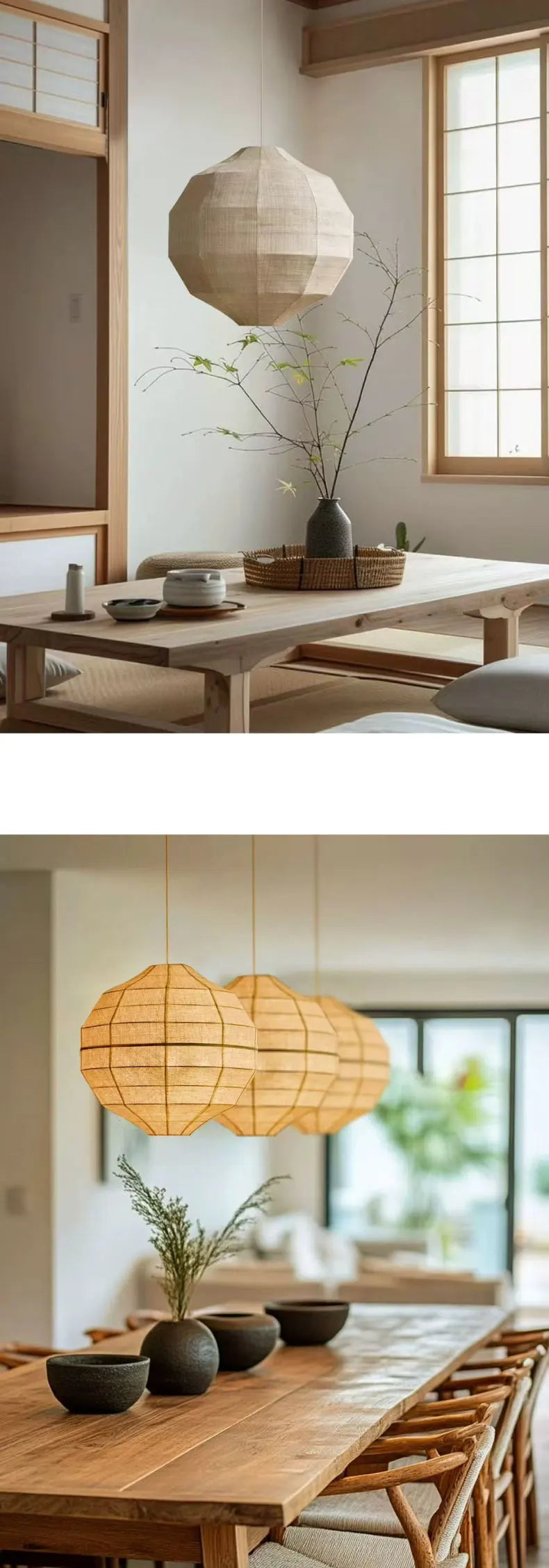 Wabi-Sabi Fabric Pendant Lamp