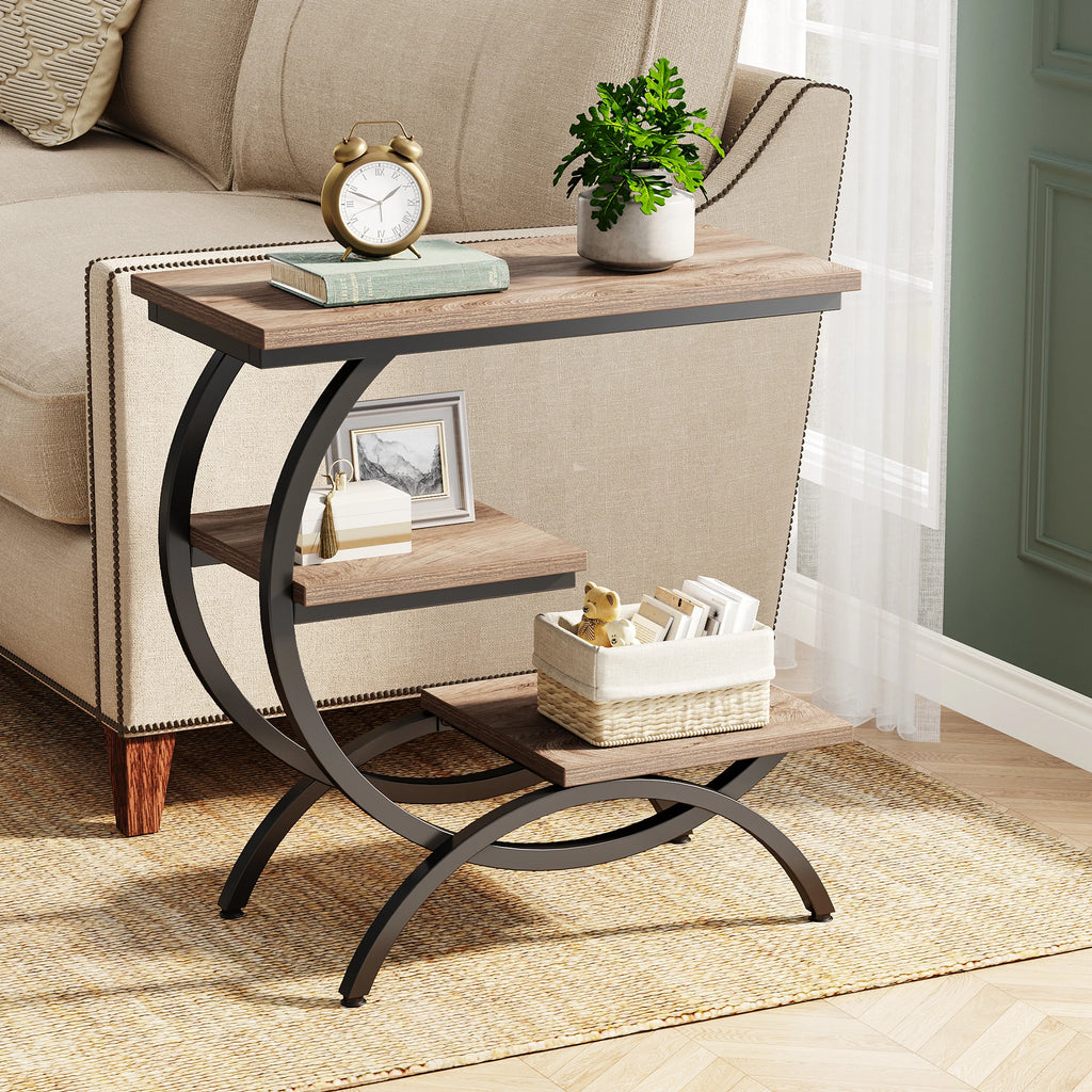 C-Shaped Sofa Side Table