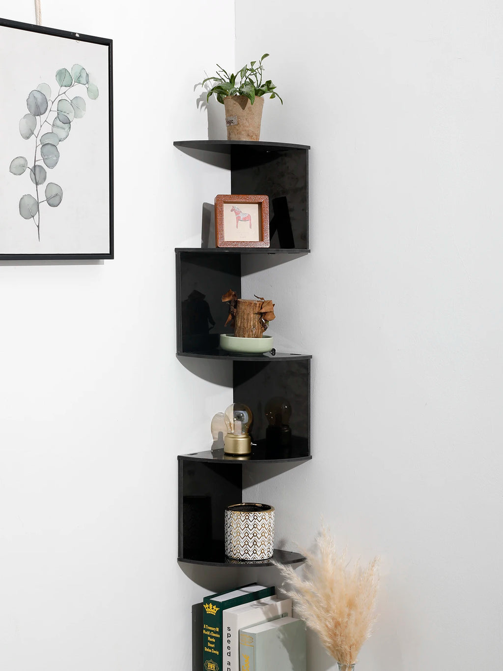 Floating Corner Wall Shelf