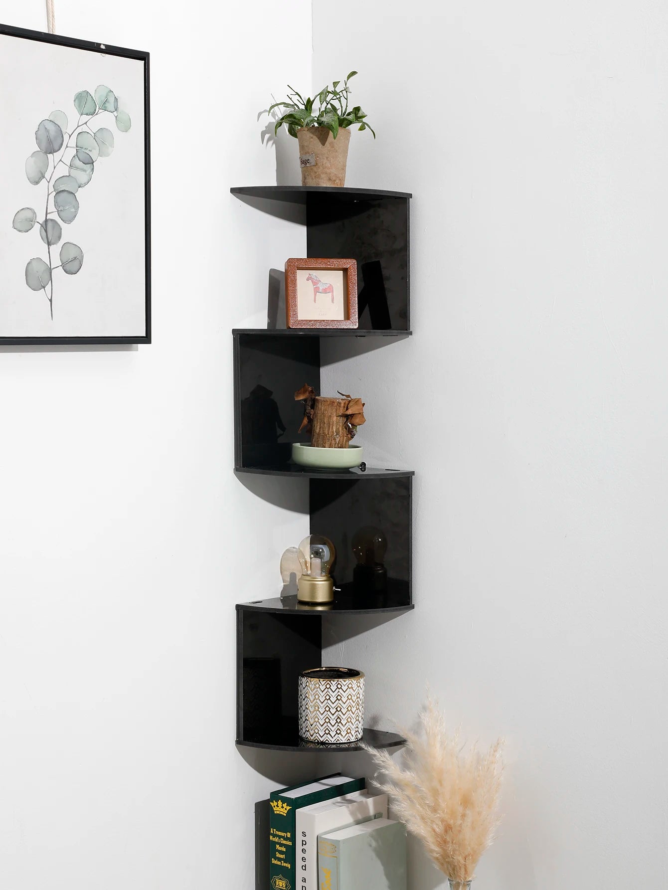 Floating Corner Wall Shelf
