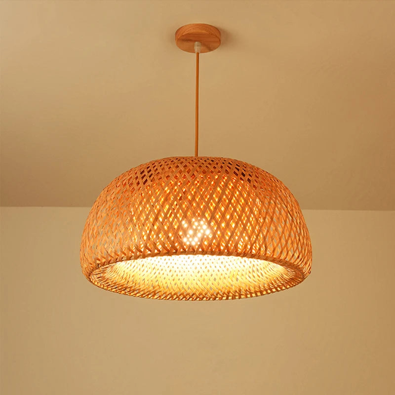 Retro Rattan Pendant Chandelier