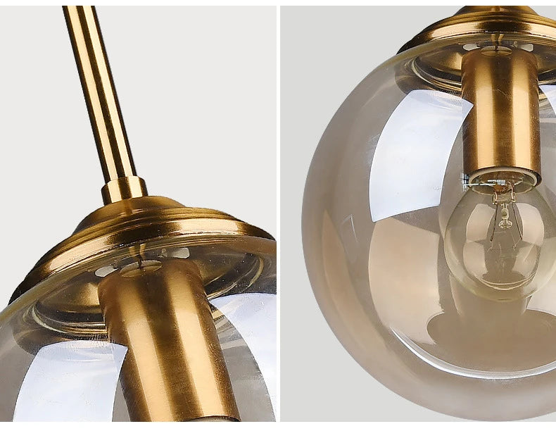 Modern Metal & Glass Chandelier