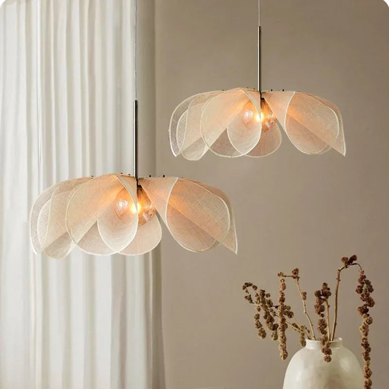 Wabi-Sabi Hemp Rope Arc Pendant Lamp