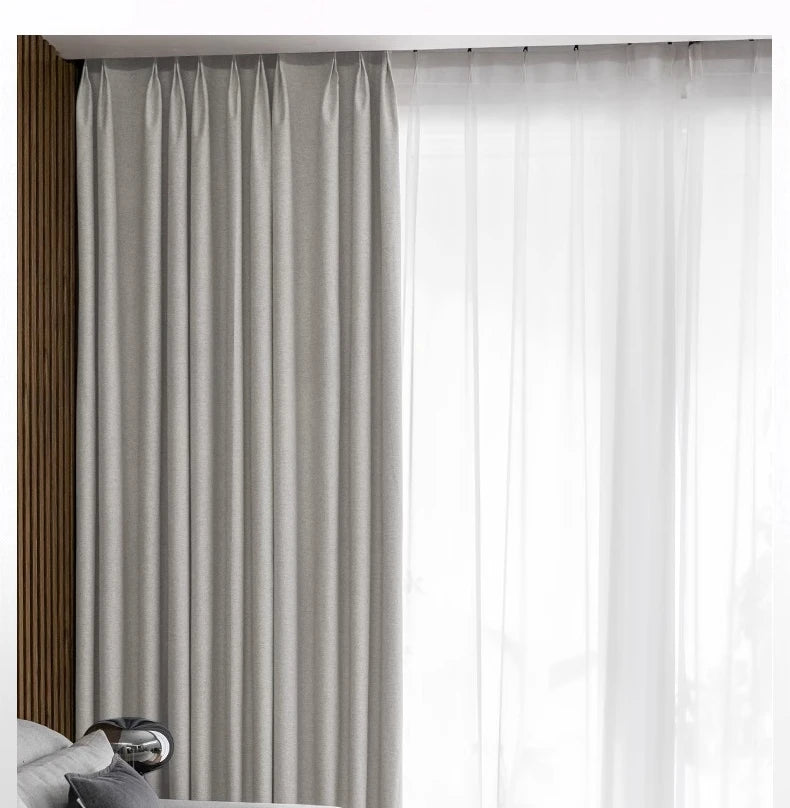 Modern Cotton-Linen Blackout Curtains