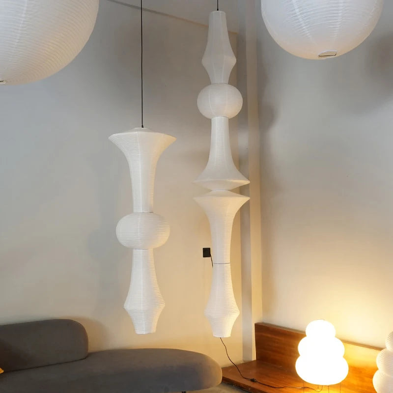 Wabi-Sabi Paper Pendant Chandelier
