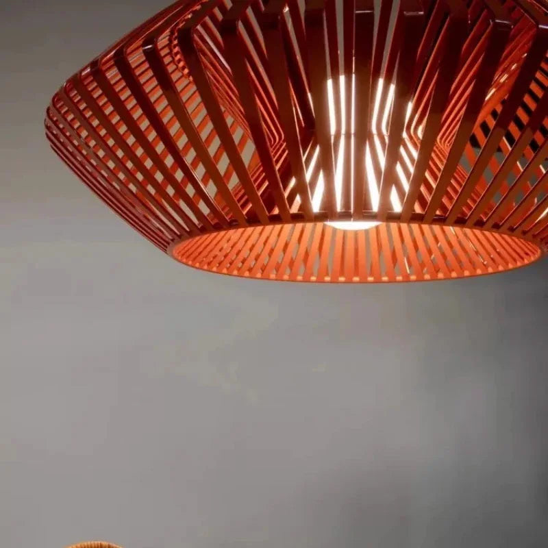Wabi-Sabi Rattan Pendant Chandelier