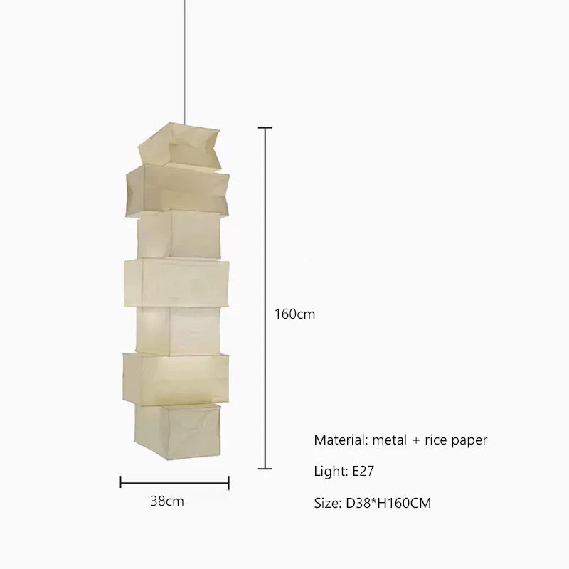 Wabi-Sabi Paper Pendant Chandelier
